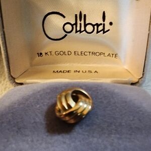 Vintage Love Knot Tie Tack Colibri 18 KT, Gold Electroplate